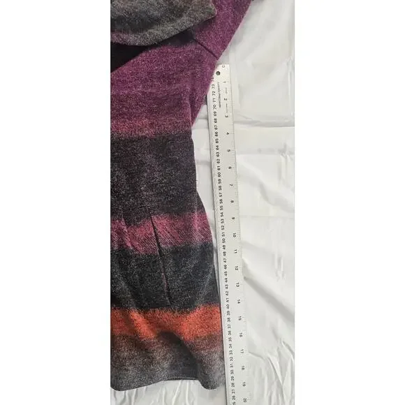 Tribal Double Breasted Striped Color Block Peacoat Size XL - Picture 14 of 15